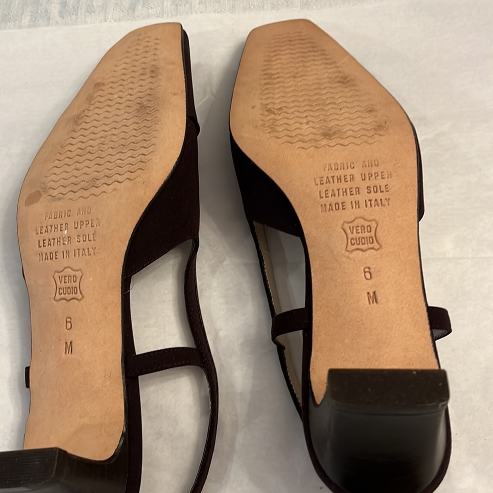 Talbots Woman's Brown Heels. Never Worn. Size 6M. Made in Italy - Picture 8 of 12